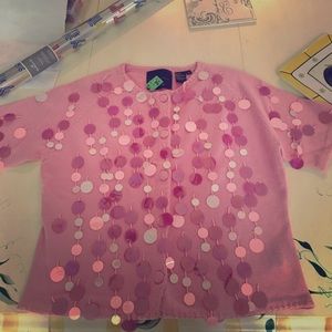 Michael Simon Pink beaded cardigan. New with tags